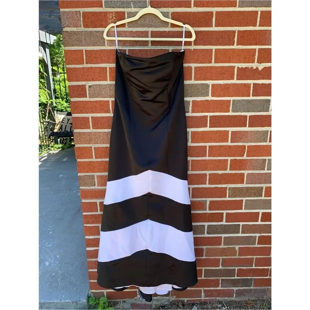 Vintage Gunne Sax Jessica McClintock 80s Maxi Strapless Dress